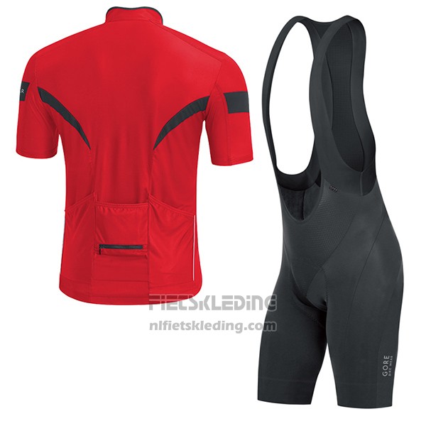 2017 Fietskleding Gore Bike Wear Power Rood Korte Mouwen en Koersbroek